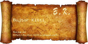 Bujtor Kitti névjegykártya